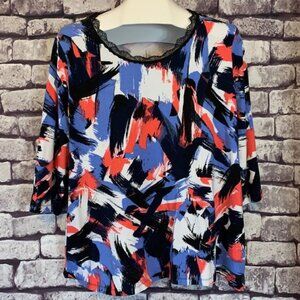 Laura Ashley 2X Multicolored Top